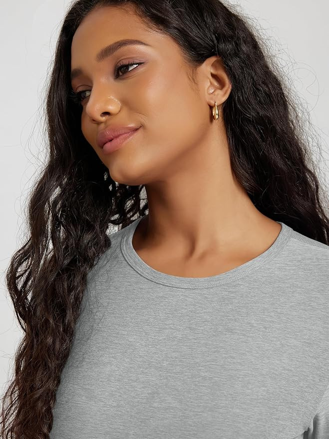 ODODOS Women's Long Sleeve Performance T-Shirts - Ultra Soft odSTRATUM Tech Crew Neck Tee UPF 50+... | Amazon (US)