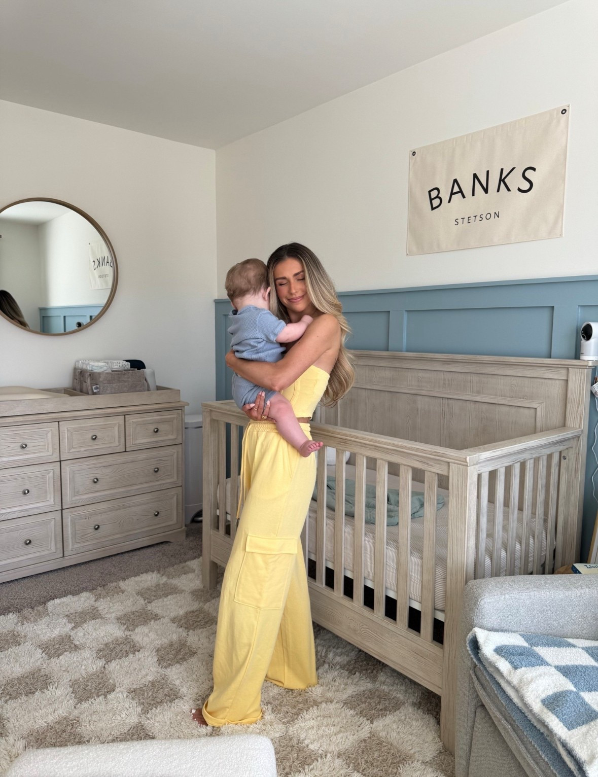 Favorite little moments 🤍🧸 linking my matching set, Banksy’s and all of baby boys nursery furniture and decor 

#LTKBaby #LTKHome #LTKFamily