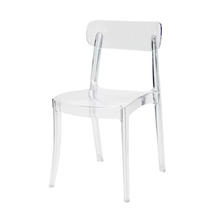 Goku Wing Back Stacking Side Chair in Clear | Wayfair North America