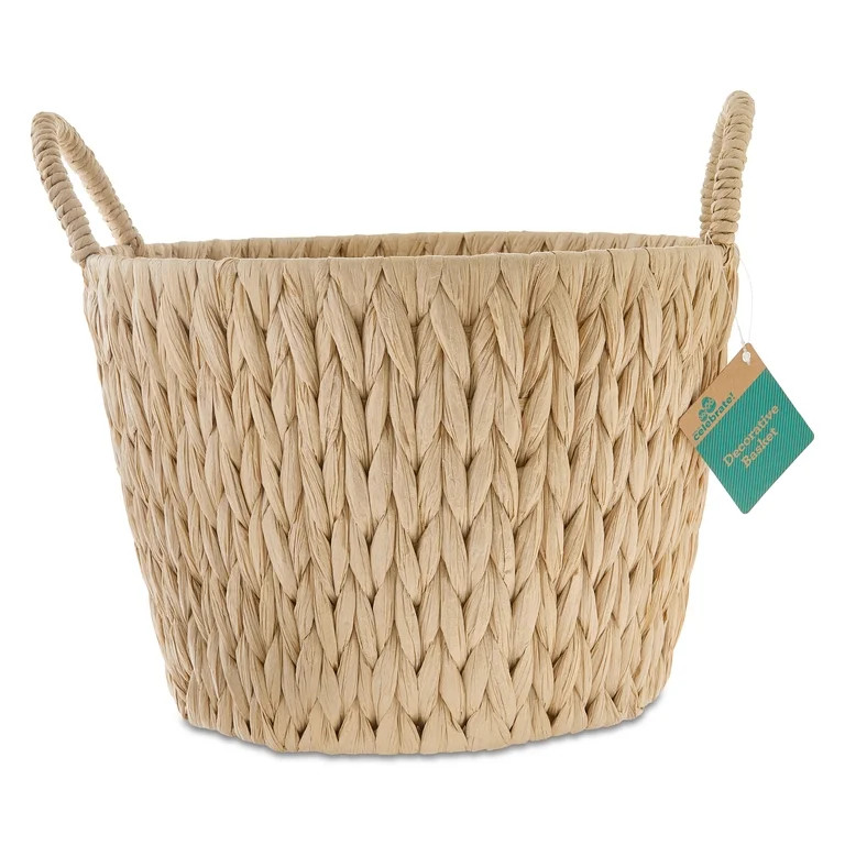 Decorative Paper Basket, Beige, 14" x 13", Easter by Way To Celebrate | Walmart (US)