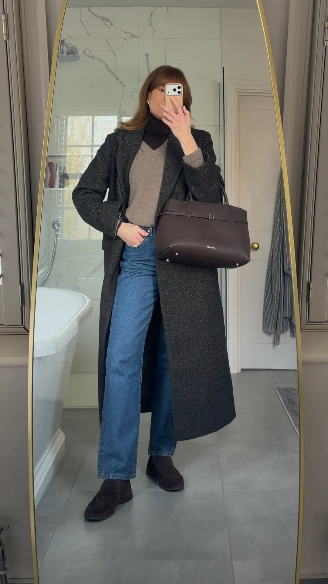 OOTD
Tailored coat size S
Levi’s 501’s straight leg jeans size 28/32
Wool and cashmere jumper size M
Heattech turtleneck 
Brown loafers 

#LTKstyletip #LTKwinter #LTKuk