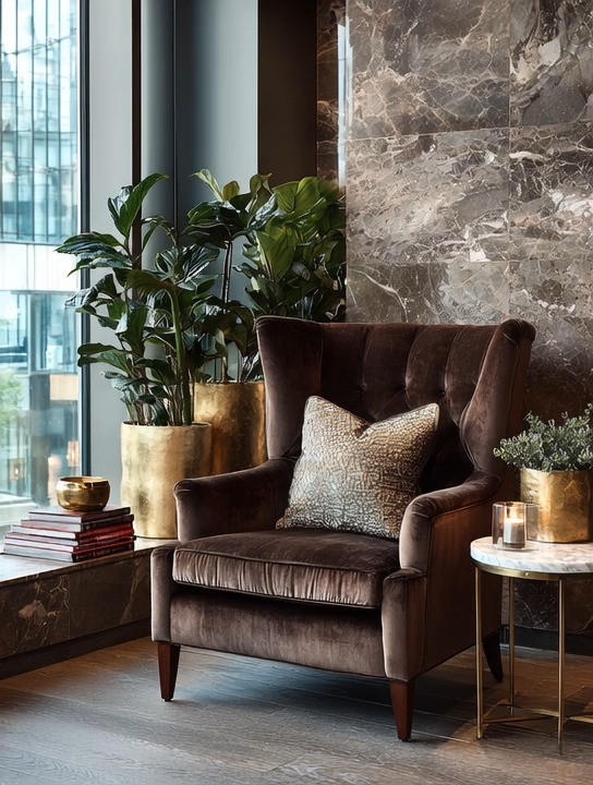 Brown is officially having its moment — and it’s not going anywhere in 2025 and 2026. This rich, timeless brown chair is the kind of piece that instantly grounds a space. Style it with a marble side table, gold planters, and a stack of books, and you’ve created more than just a corner — you’ve created a thinking space. A place to sip your coffee, process ideas, and slow down. Cozy, elevated, intentional. This is how real luxury feels at home.

#BrownIsTheNewNeutral
#TimelessInteriors
#QuietLuxury
#ThinkingCorner
#CozyLuxury
#LuxuryAtHome
#ModernElegance
#GoldAccents
#MarbleDetails
#ElegantAndDriven 

 #LTKHome