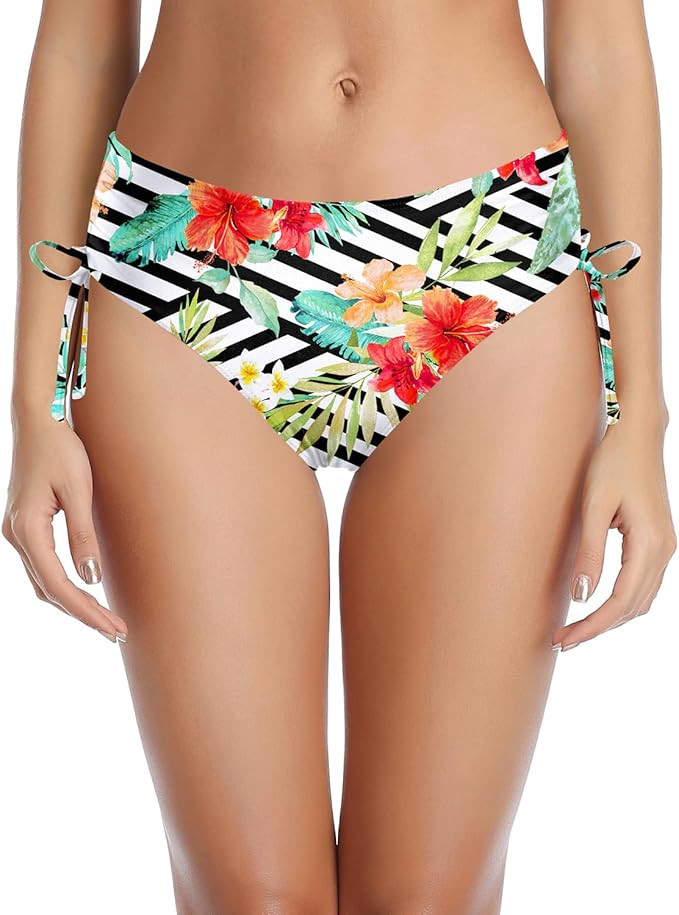 Tempt Me Women Bikini Bottoms Side Tie Adjustable Bathing Suit Swimsuit Full Coverage Swim Bottom | Amazon (US)