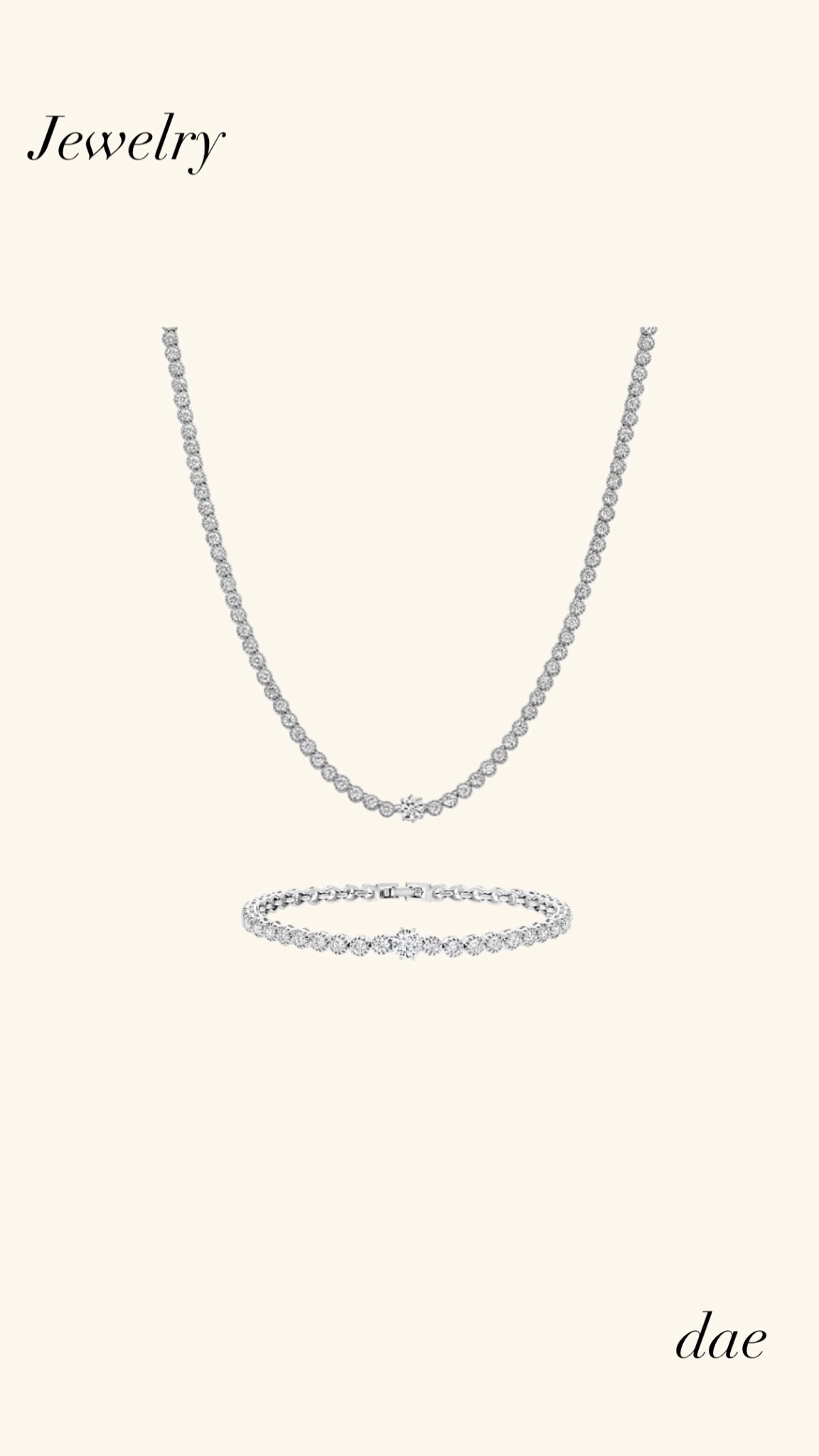 Statement Tennis set with Center Diamond ✨ 
Elegant statement tennis necklace and bracelet featuring a row of shimmering diamonds with a subtle center diamond detail. Perfect for #bridal looks, formal events, or elevating minimalist outfits with luxury sparkle. A timeless jewelry piece curated by dae. 

#TennisNecklace #StatementJewelry #DiamondNecklace #LuxuryJewelry #EveningJewelry #BridalJewelry #FineJewelryStyle #JewelryFinds #AllThingsJewelry #dae 

 #LTKValentine #LTKootd #LTKSaleAlert

#LTKValentine #LTKootd #LTKWedding