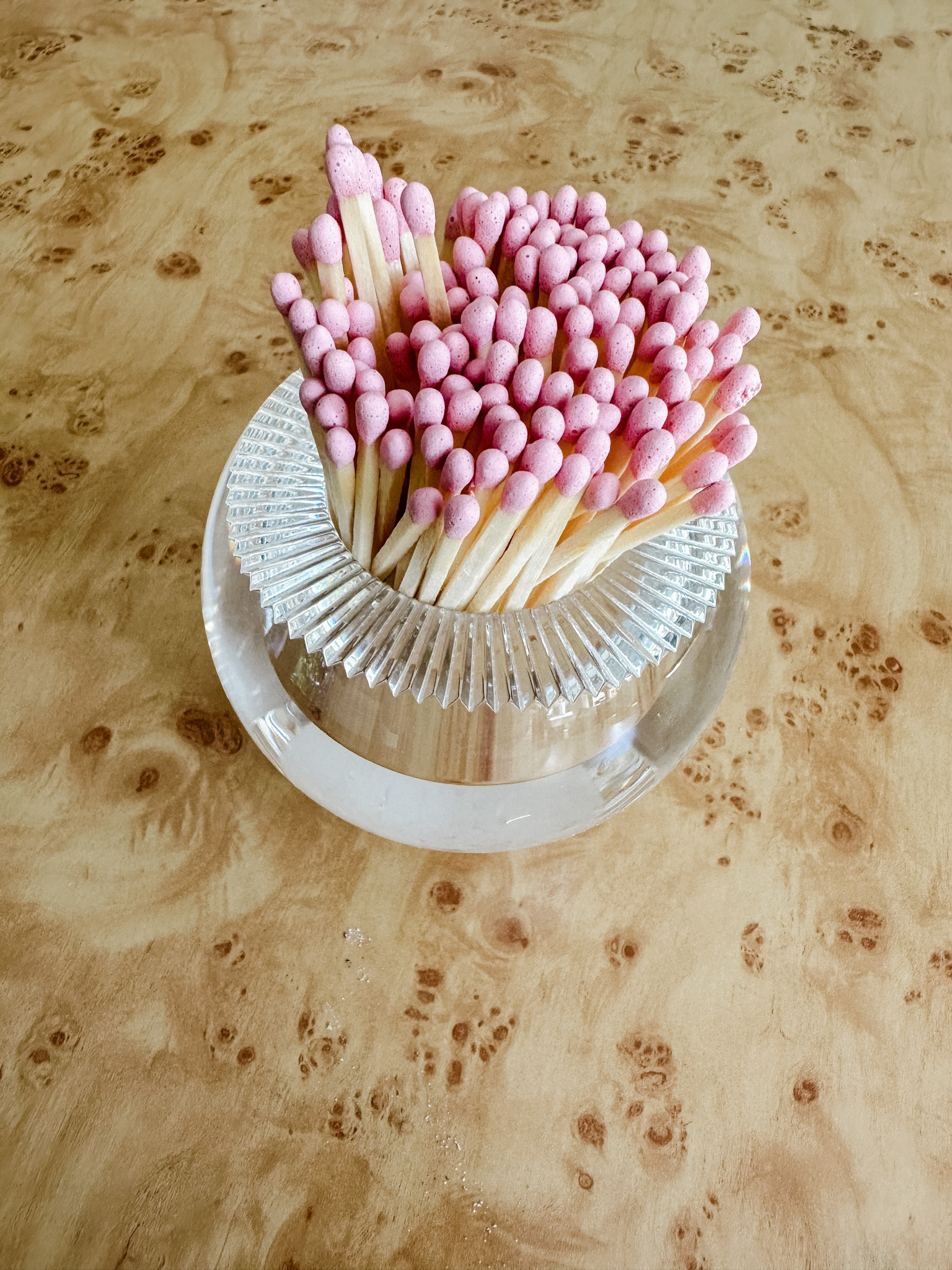 Our new Burlwood scalloped coffee table 