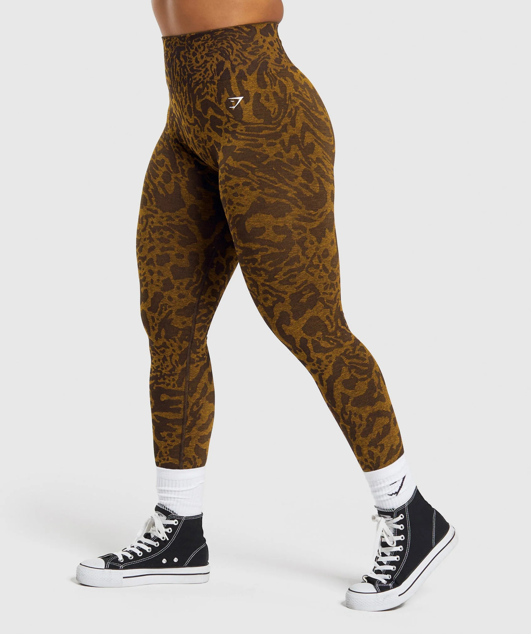 Gymshark Adapt Safari Seamless Leggings - Archive Brown/Burnt Yellow | Gymshark US