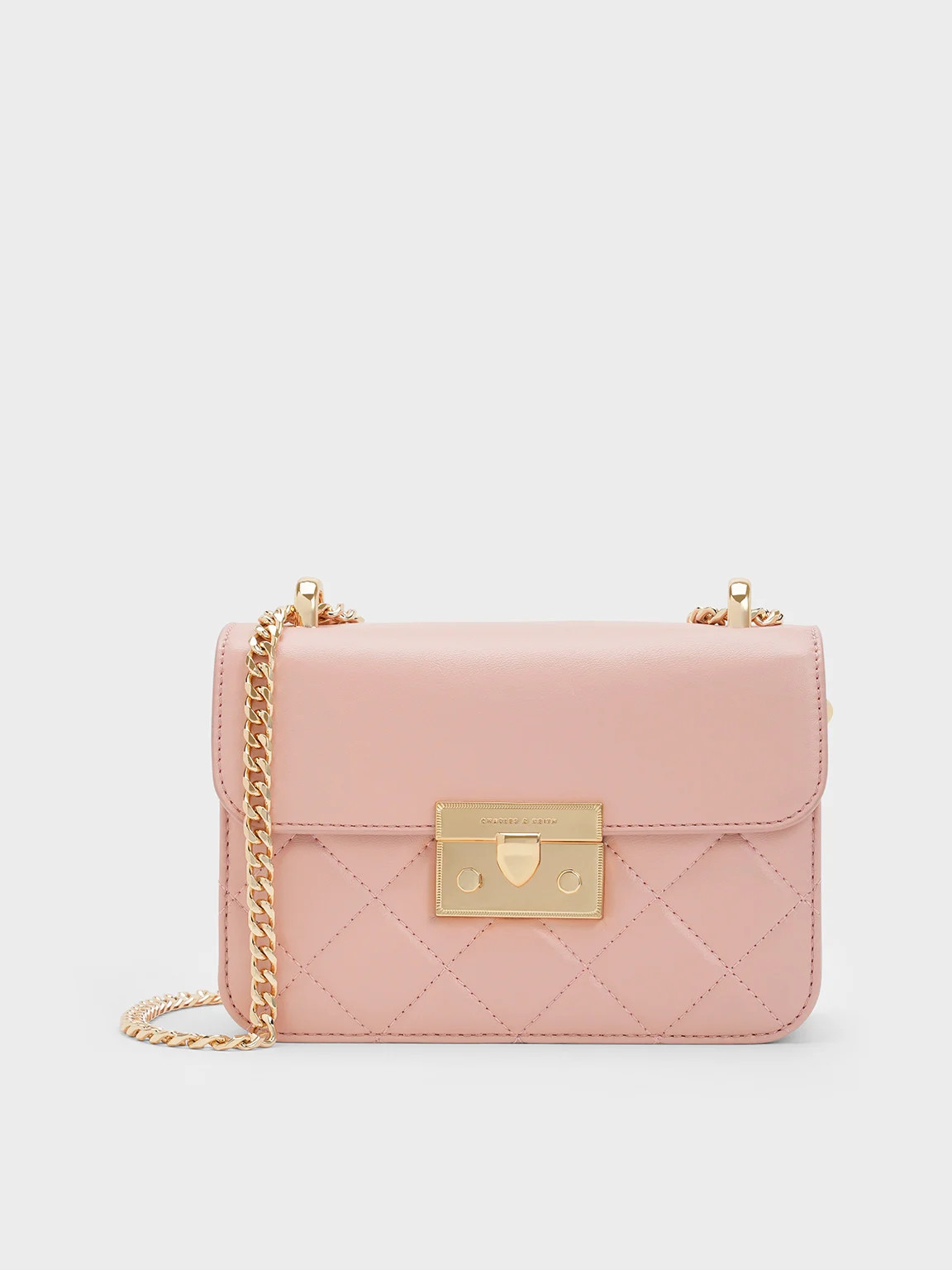 Alva Quilted Chain-Handle Bag
    
         - Light Pink | Charles & Keith AU