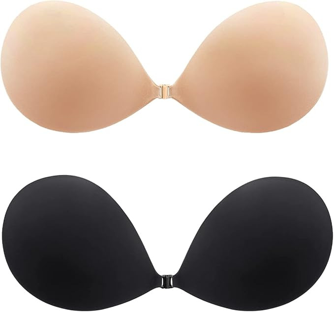 MITALOO Adhesive Bra Invisible Sticky Strapless Push up Backless Reusable Silicone Covering Nippl... | Amazon (US)
