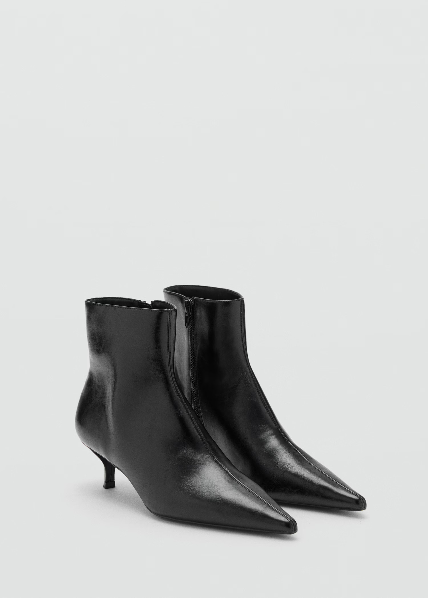 Kitten-heel pointed-toe ankle boots | Mango (US/MX/AU)
