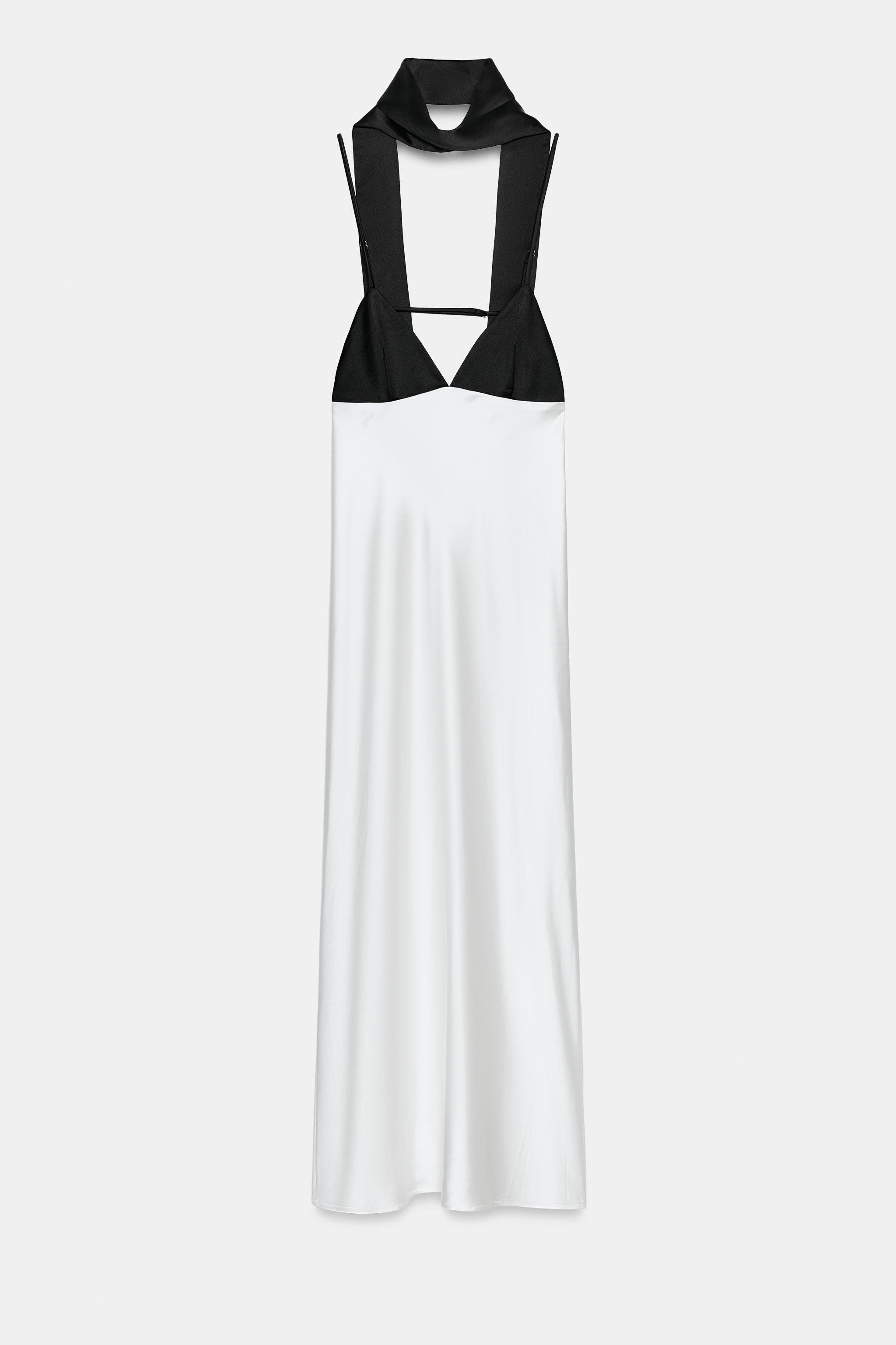 ROBE STYLE LINGERIE EN MATIÈRES VARIÉES AVEC FOULARD | Zara FR