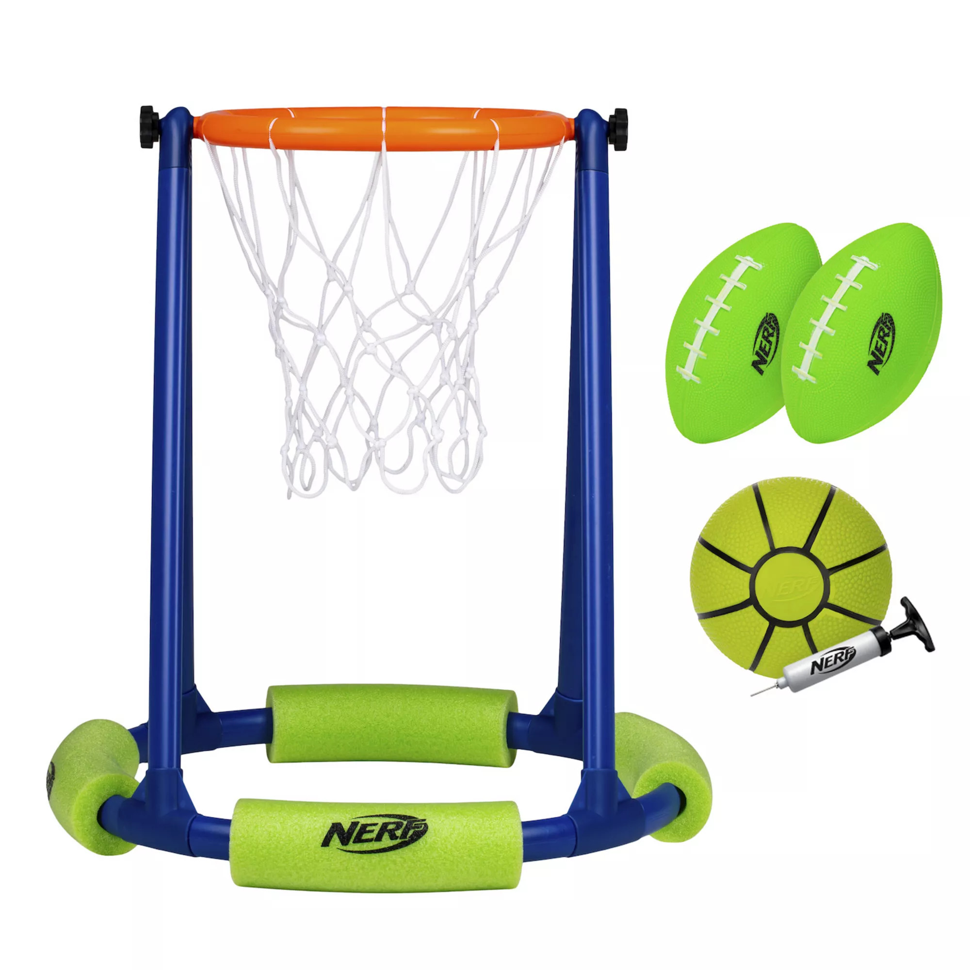 NERF 2-N-1 Floating Basketball Pool Hoop & Football Target Set | Kohl's
