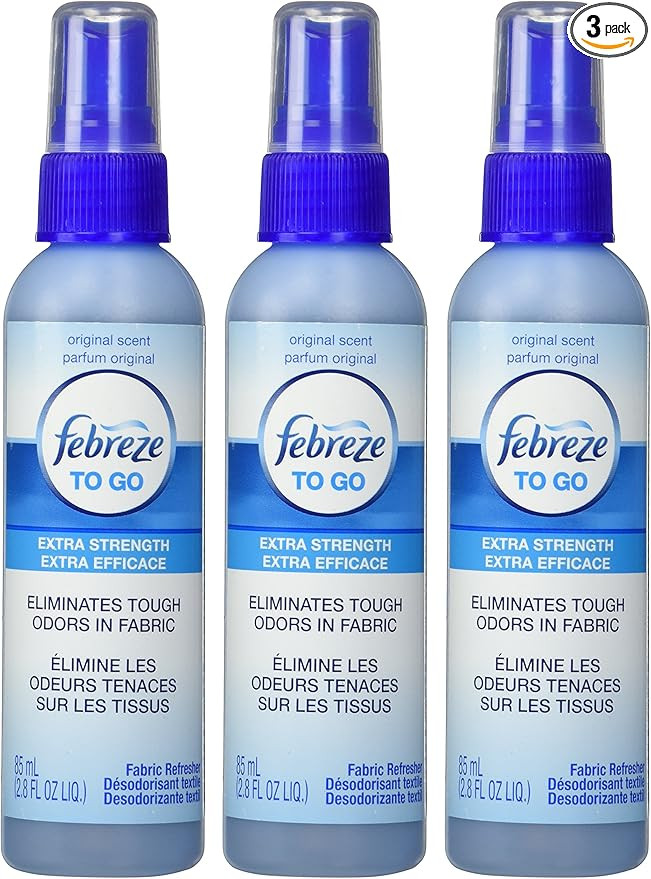 Febreze Fabric Refresher 2.8 oz Travel to-Go Size Febreze Fabric Spray, 3-Pack | Amazon (US)
