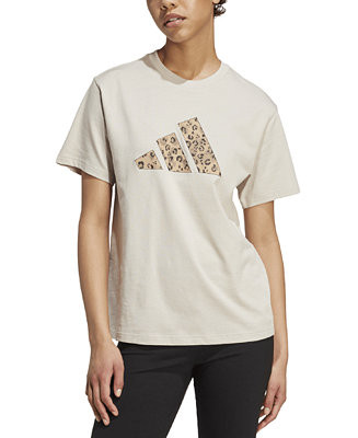 Women's Cotton Animal-Print Logo Crewneck T-Shirt | Macy's
