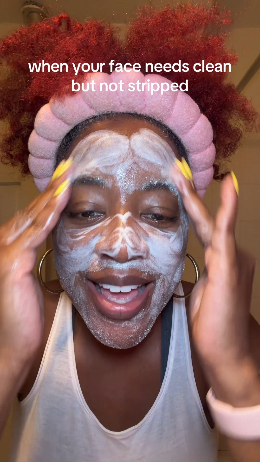 For acne-prone and sensitive skin days when you want a good cleanse without that tight, stripped feeling. Linking the Anua face wash I’ve been using.