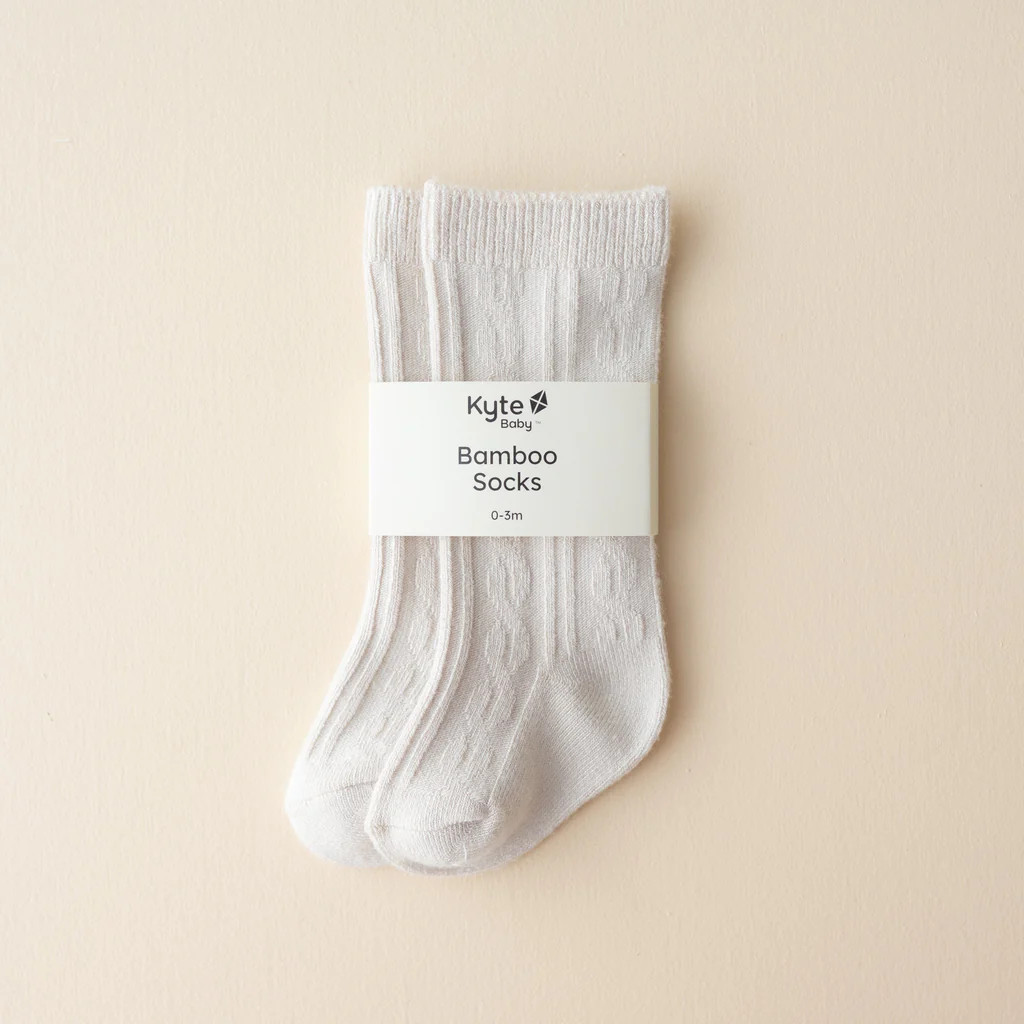 Knee High Socks in Oat | Kyte Baby