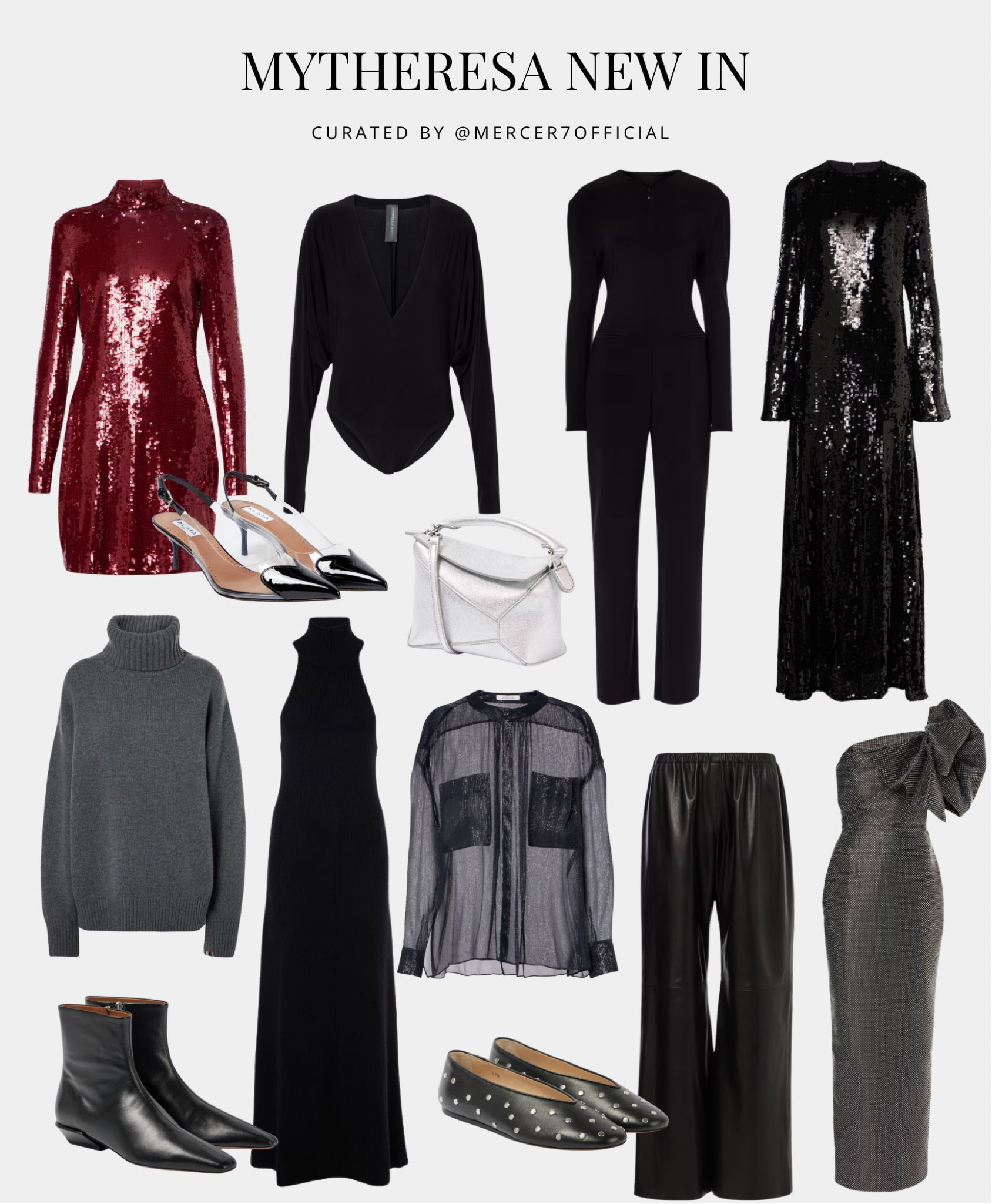 A selection of new season pieces from Mytheresa! From sequinned mini dresses to festive footwear options.

#LTKwinter #LTKeurope #LTKluxury