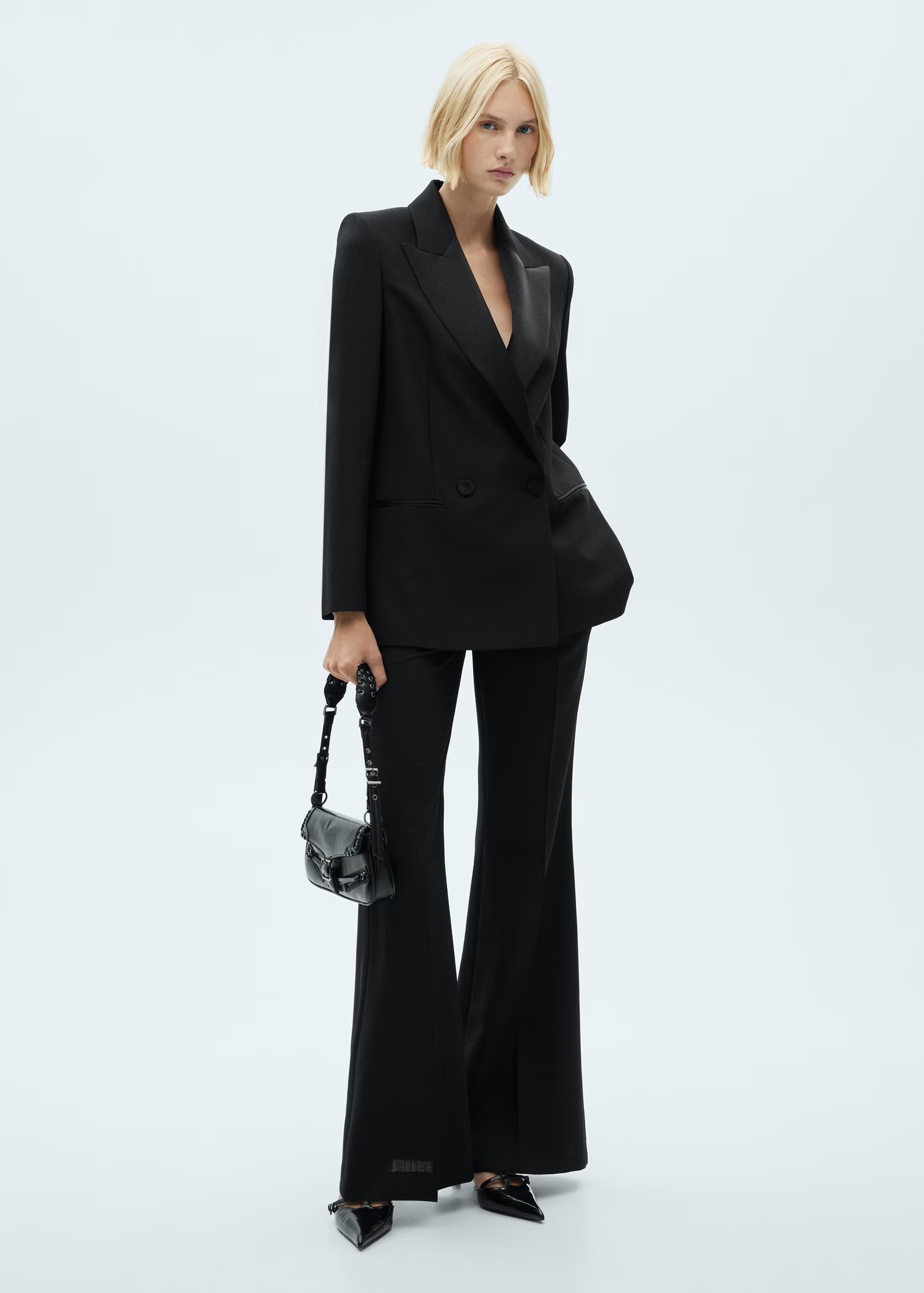 Suit jacket with satin lapels - Women | MANGO USA | Mango (US/MX/AU)