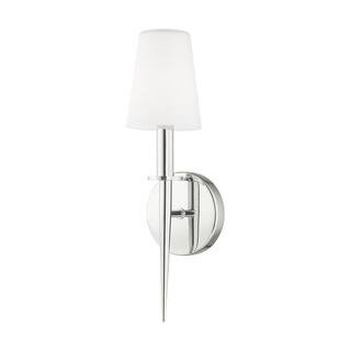 AVIANCE LIGHTING Shillingford 4.25 in. 1 Light Polished Chrome ADA Wall Sconce with Satin Opal Wh... | The Home Depot