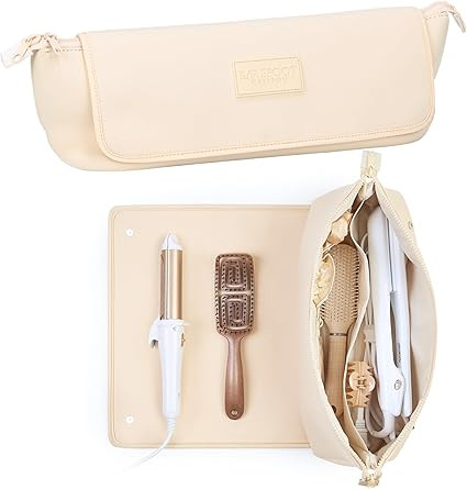 BAREFOOT CARIBOU Hair Tools Travel Bag and Heat Resistant Mat (15.5") for Flat Irons, Straightene... | Amazon (US)