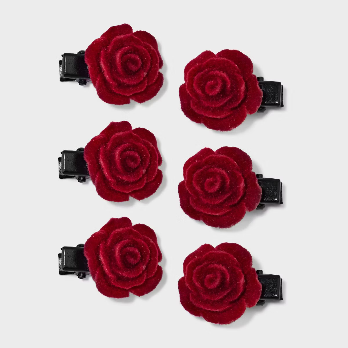 Salon Hair Clip Velvet Roses Set 6pc - Wild Fable™ Red | Target