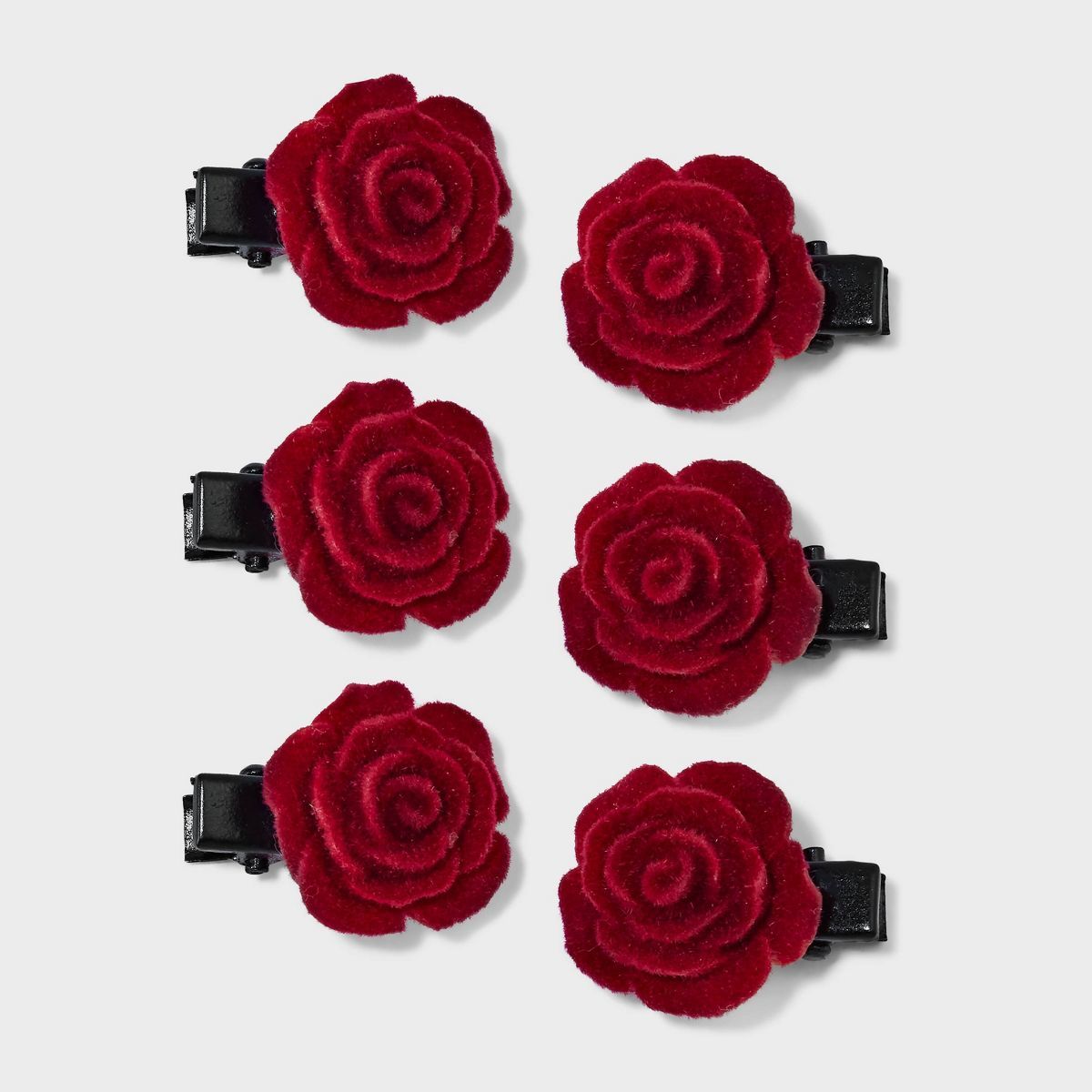 Salon Hair Clip Velvet Roses Set 6pc - Wild Fable™ Red | Target