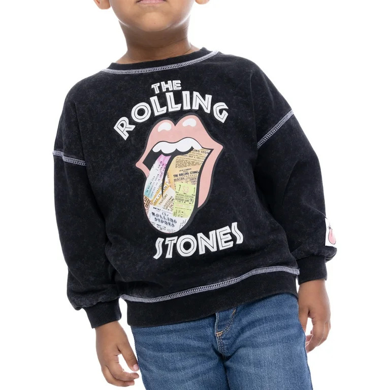 Rolling Stones Toddler Boys Mineral Washed Graphic Sweatshirt, Sizes 12M-5T | Walmart (US)