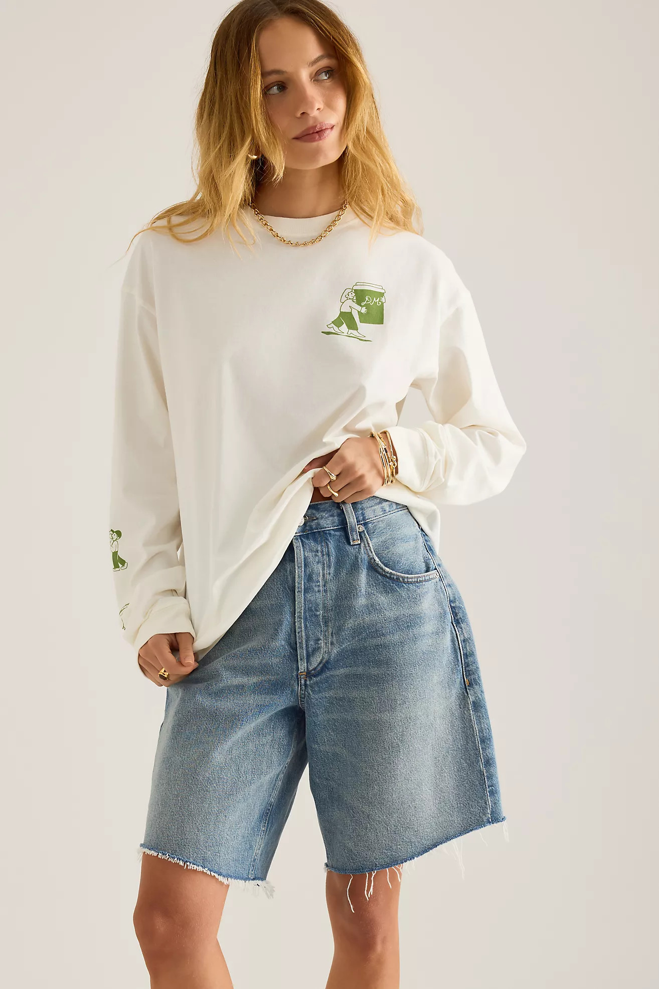 Damson Madder Matcha Moments Long-Sleeve T-Shirt | Anthropologie (UK)