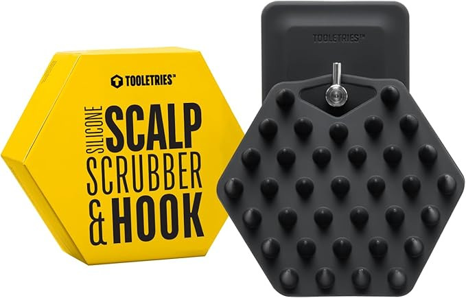 TOOLETRIES Scalp Scrubber & Hook - Silicone Exfoliating Hair Scrubber for Men, Bath & Shower Acce... | Amazon (US)