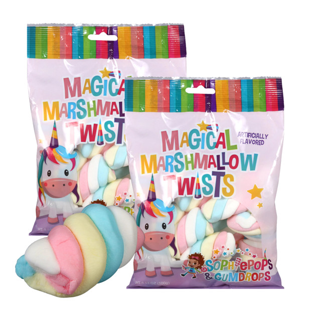 Marshmallow Twists Candy 3.53-oz. Bag with Swirled Rainbow Colors Great for Snacking Kid's Lunchb... | Walmart (US)
