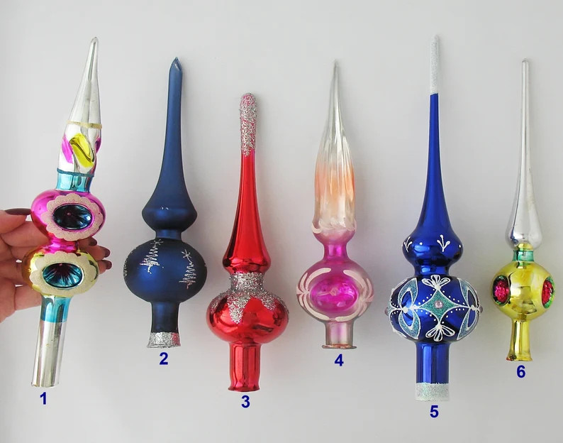 TREE TOPPER Christmas Silver-mercury Glass Ornament, Retro or New Home Decor, Xmas Holiday Gift, ... | Etsy (US)