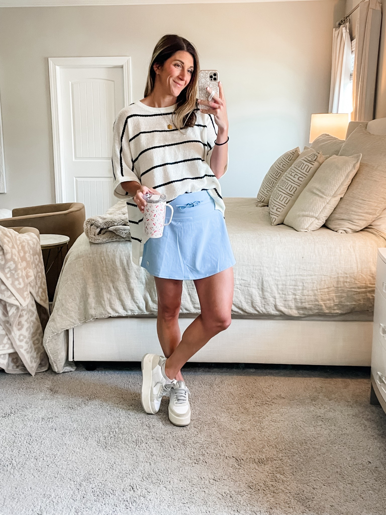 Shop outfit details below. 

Top is old from Pink Lily but linked one that looks identical from Dress Up below

Skirt is from Vuori. Size small. Fully in stock! Skort with shorts and pockets for phone or tennis/pickle ball

Shoes: size 7.5-8/38 tts on sale from p448

Tiny tags necklace also linked. 

Click below to shop!

Necklace | engraved | monogram | personalized | gift idea | kids names | mom | shirt | striped | skirt | skort | shoes | sneakers | tennis shoes



#LTKStyleTip #LTKFindsUnder100 #LTKSaleAlert