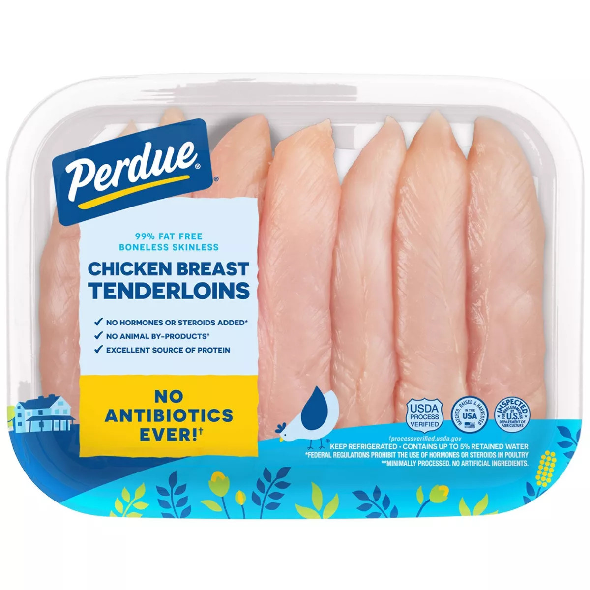 Perdue Chicken Breast Tenderloins Antibiotic Free - 0.8-1.4 lbs - price per lb | Target