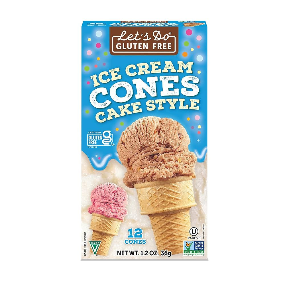 Lets Do Gluten Free Ice Cream Cones - Sugar Cones for Ice Cream, Mini Ice Cream Cones, Ice Cream ... | Amazon (US)