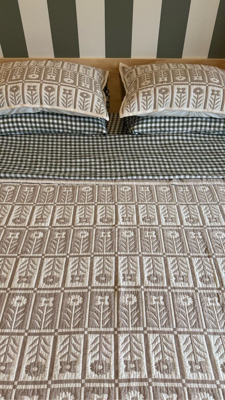 Gingham European linen meets Jacquard Floral by Quince. 

This is my favorite combo yet. The best textures, softness and colors. 

If you haven’t tried Quince yet you’re missing out on good quality and pricing. 

New customers can use promo code: INFG-26HOUSEOFFOSTER10 and receive 10% off your first purchase! 

#quincepartner #bedding #hosting

#LTKHome