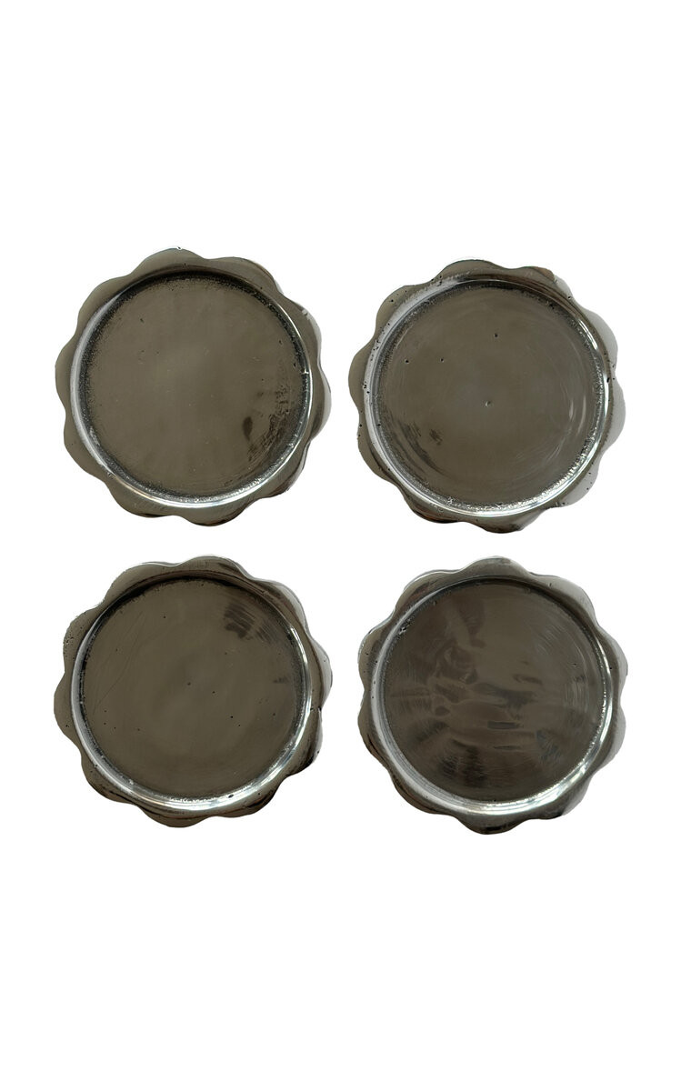 Set-Of-Four Sun Scalloped Coasters | Moda Operandi (Global)