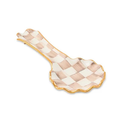 Mocha Check Ceramic Spoon Rest | Wayfair North America