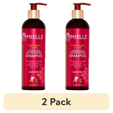 (2 pack) Mielle Pomegranate & Honey Moisturizing and Detangling Shampoo 12 fl oz Adult | Walmart (US)