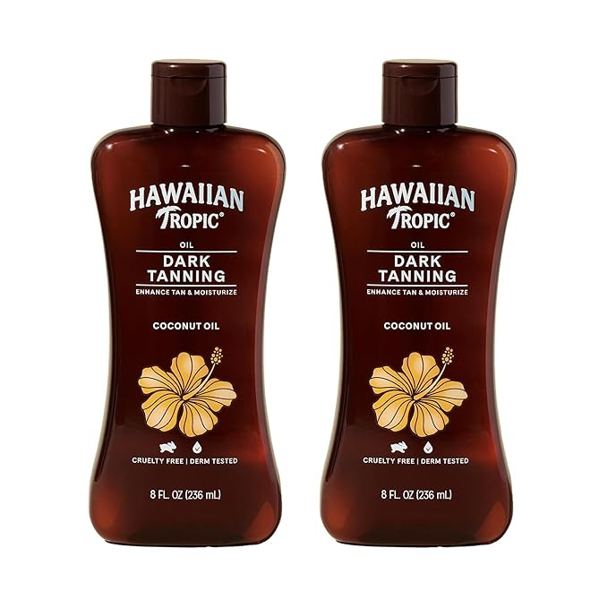 Hawaiian Tropic Dark Tanning Oil, 8oz | Moisturizing Body Oil with Cocoa Butter, Tan Enhancer, 8o... | Amazon (US)