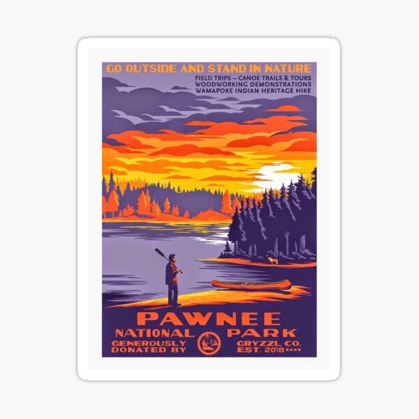 Pawnee National Park Sticker | Redbubble (US)