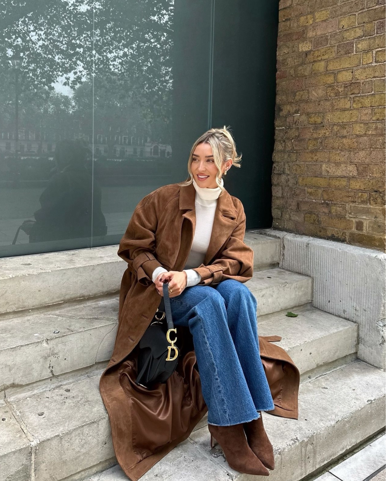 Autumn Favourites 02 - possibly my favourite look this season yet! This gorgeous suede trench coat pairs with my dark marble Abercrombie jeans beautifully, and matches my Dune ankle boots which are extremely chic 

#LTKautumn 

#LTKworkwear #LTKstyletip