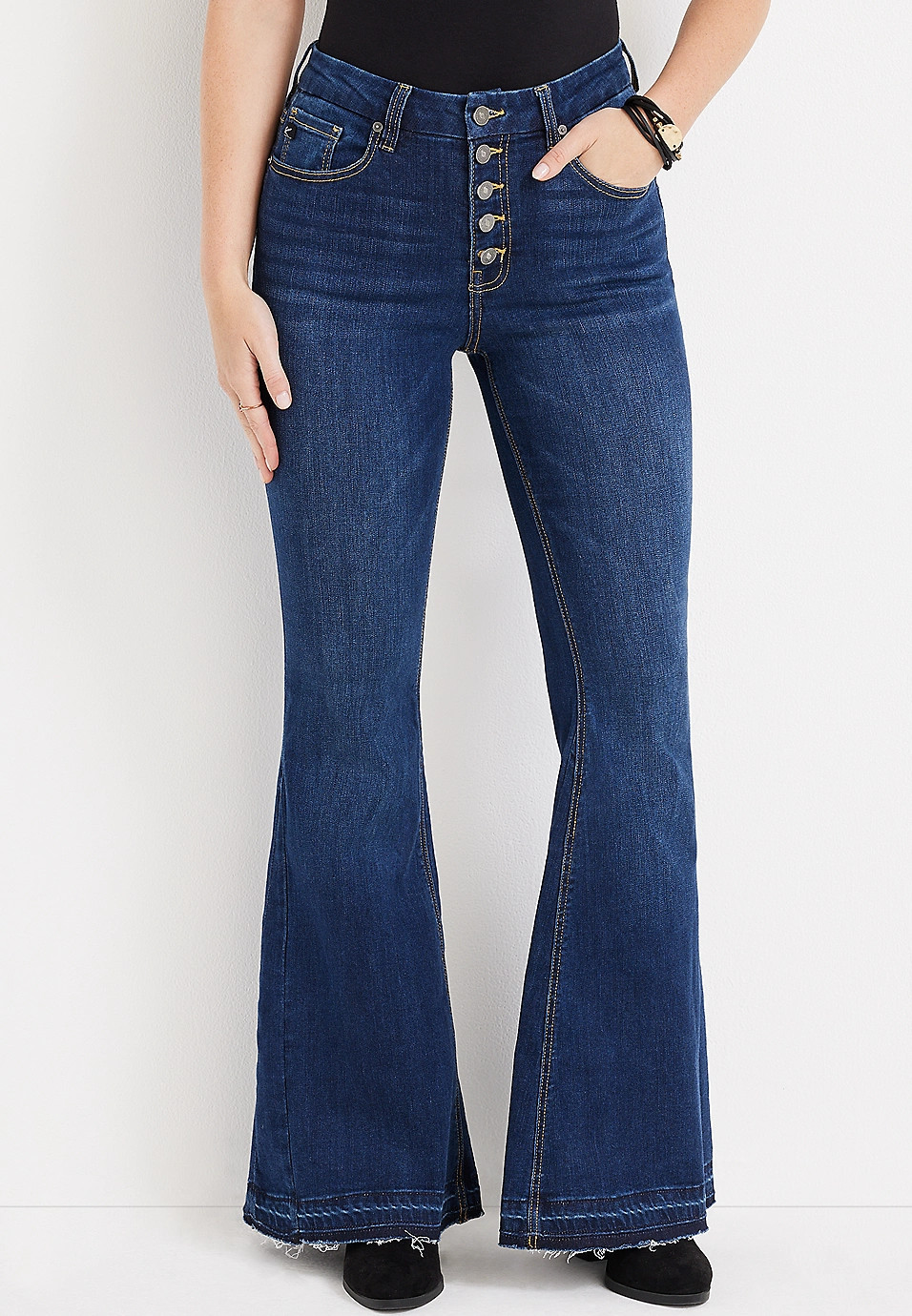 KanCan™ Flare High Rise Button Fly Jean | Maurices