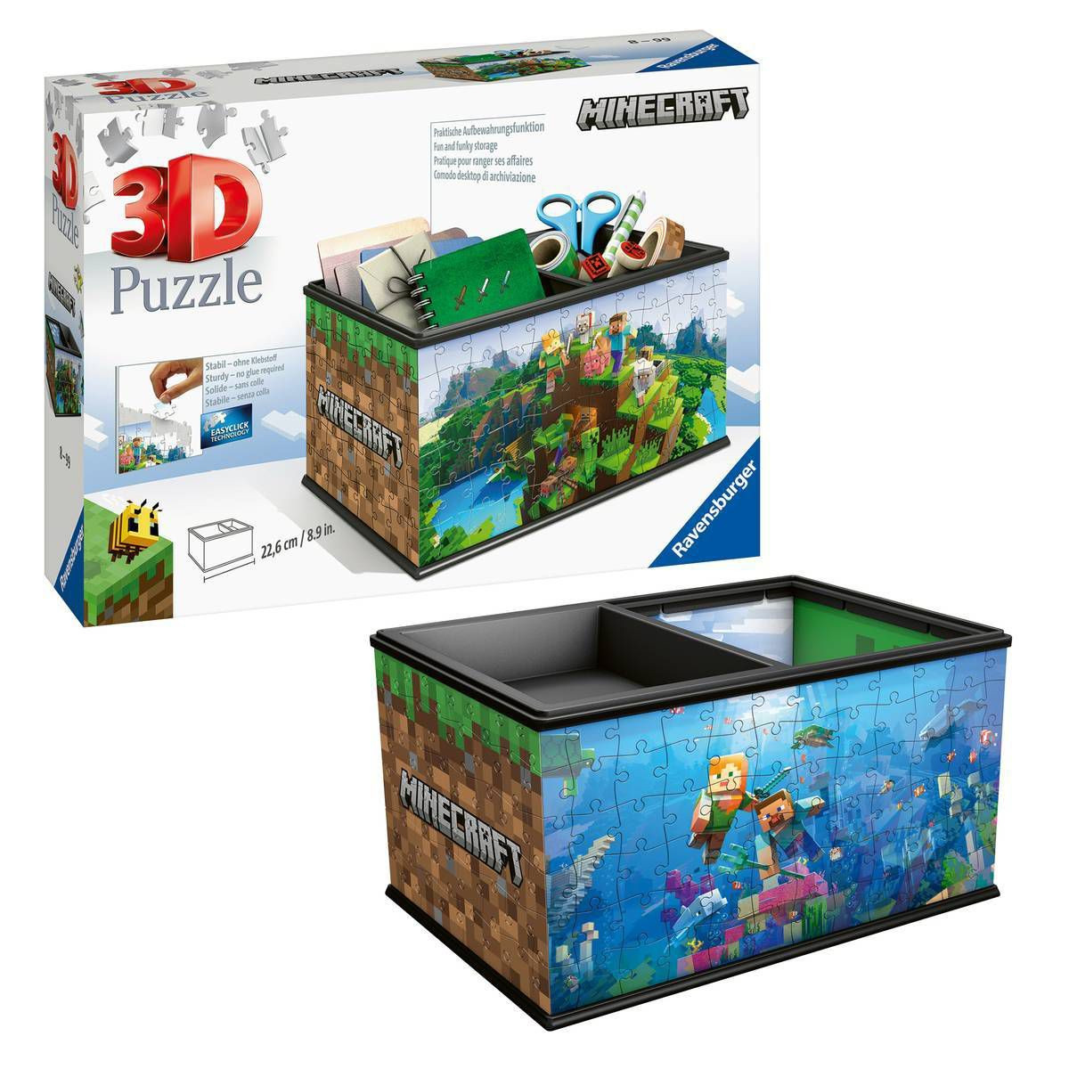Ravensburger Storage Box Minecraft Jigsaw Puzzle- 216pc: 3D Educational Toy for Kids, Creative Th... | Target
