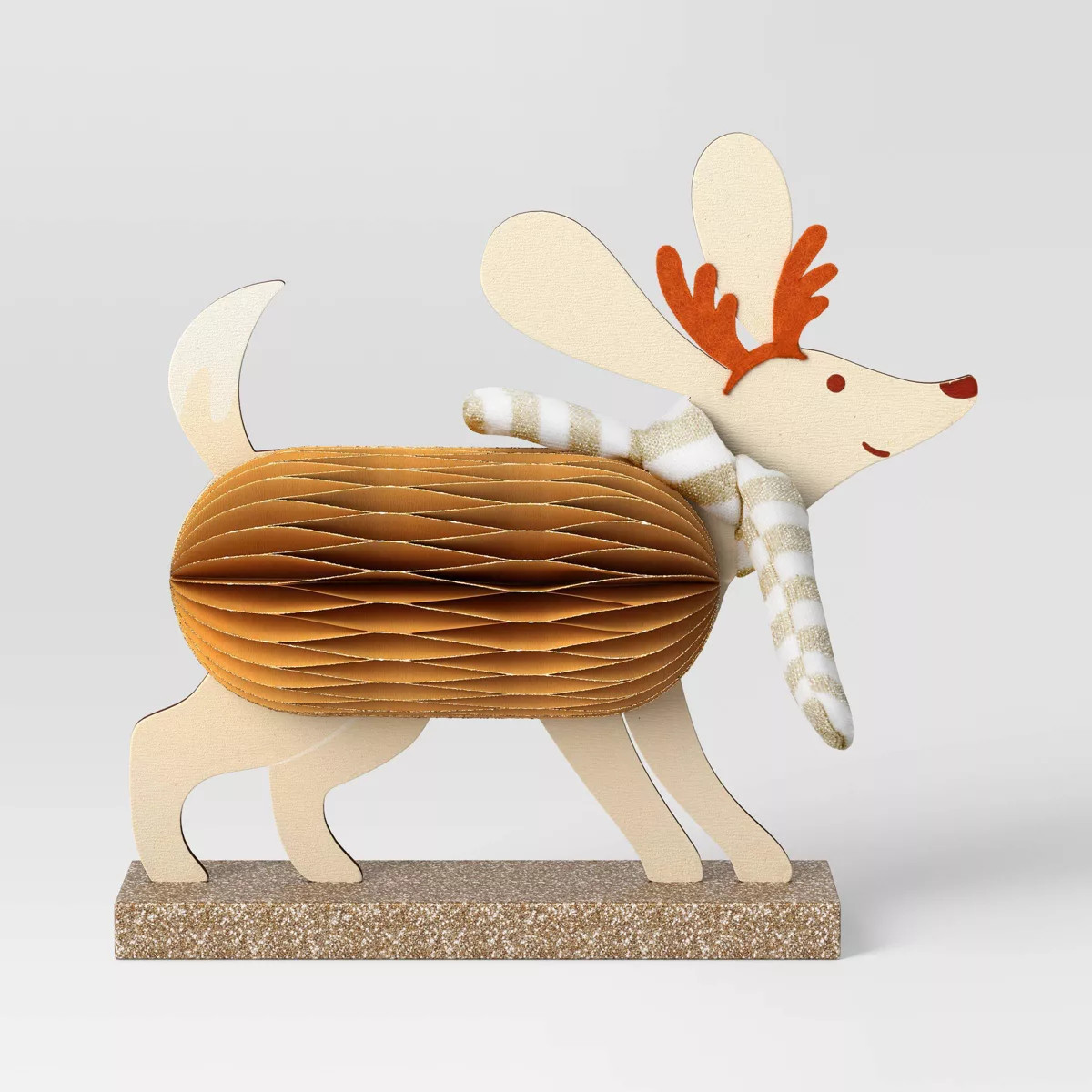 Honeycomb Dog with Scarf Christmas Animal Figurine - Wondershop™ Brown | Target
