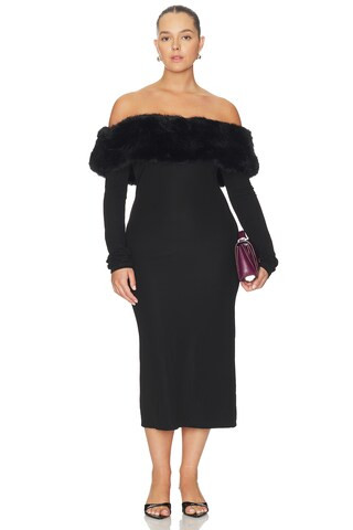 L'Academie by Marianna Nara Midi Dress in Black from Revolve.com | Revolve Clothing (Global)