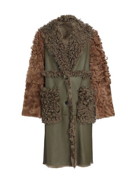 Pieced Shearling & Fur Coat | Saks Fifth Avenue