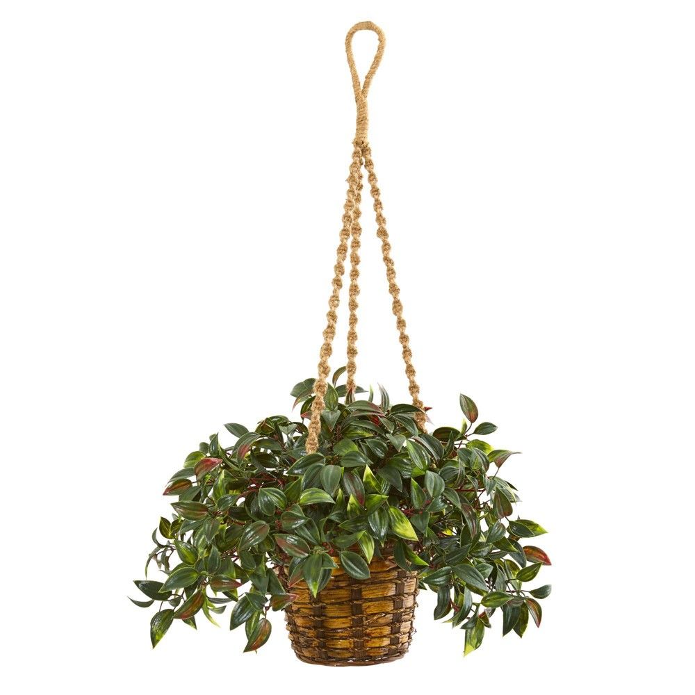 30"" Mini Melon Artificial Plant in Hanging Basket - Nearly Natural | Target