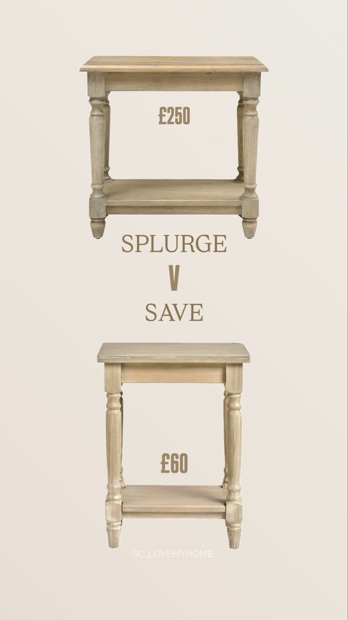 Splurge V Save side table 

#LTKuk #LTKhome #LTKspring