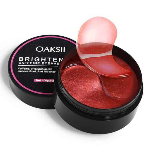 OAKSII Caffeine Under Eye Masks, 60 Pcs Brightening Eye Patches for Dark Circles and Puffiness with Hyaluronic Acid, Reduce Dark Circles Eye Gel Pad | Amazon (US)