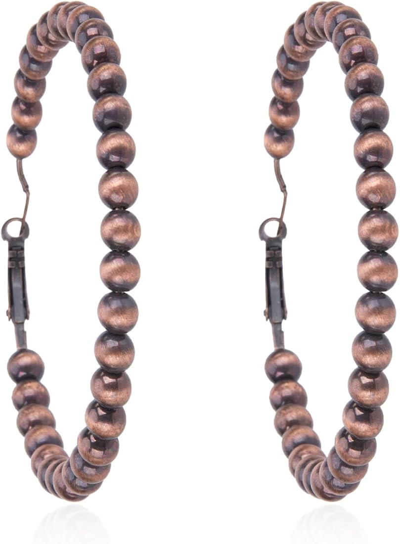 Rustic Couture's Western Hoop Earrings for Women Cowgirl Country Concho Western Statement Jewelry | Amazon (US)