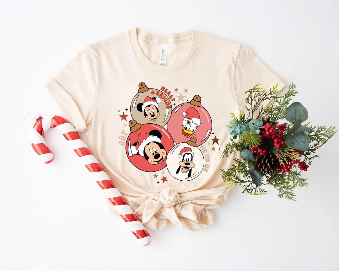 Disney Christmas Vintage Shirt, Mickey And Friends Christmas Vintage Shirt, Disney Family Xmas Sh... | Etsy (US)